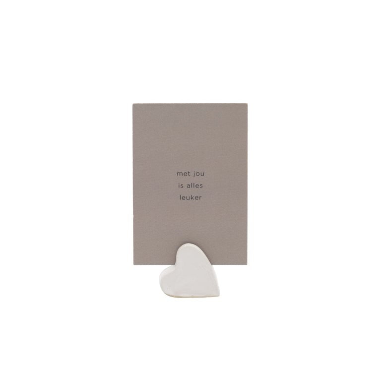Leeff Card Holder Claire with card - Met jou is alles leuker
